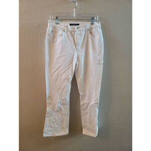 Ralph Lauren Jeans Co Women's White Stretch Embroidered Bootcut Jeans Size 8